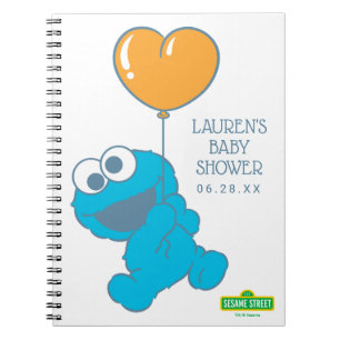 Cookie Monster Baby Shower Guest & Gift List Notizblock