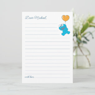 Cookie Monster Baby Shower Time Kapsel Meldung Mitteilungskarte