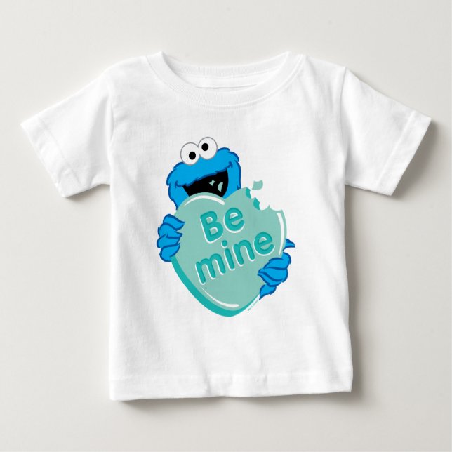 Cookie Monster "Be Mine" Valentine's Heart Candy Baby T-shirt (Vorderseite)