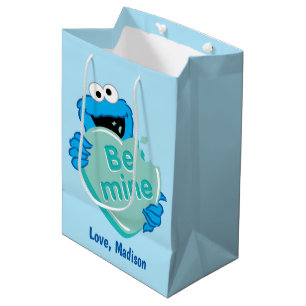 Cookie Monster "Be Mine" Valentine's Heart Candy Mittlere Geschenktüte