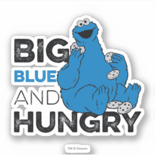 Cookie Monster Big Blue & Hunger Aufkleber