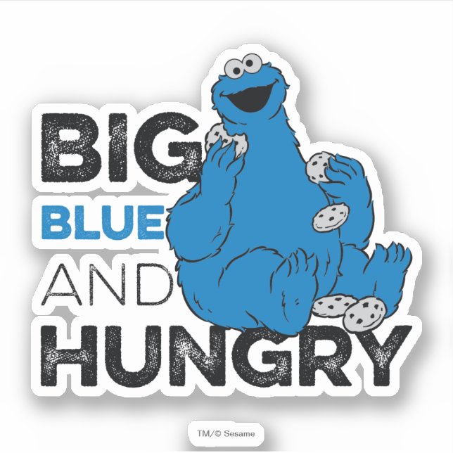 Cookie Monster | Big Blue & Hunger Aufkleber (Vorderseite)