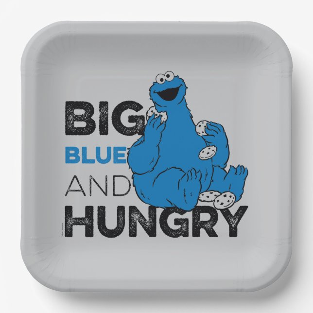 Cookie Monster | Big Blue & Hunger Pappteller (Vorderseite)