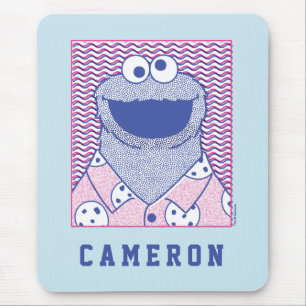 Cookie Monster Button-Down-Cookie-Shirt Mousepad