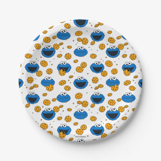 Cookie Monster | C steht für Cookie-Muster Pappteller (Vorderseite)