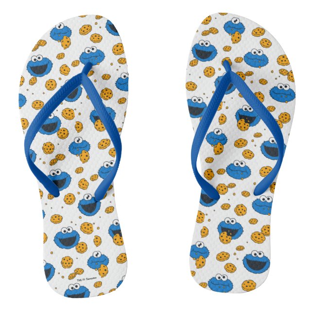 Cookie Monster | C steht für Keksmuster Flip Flops (Fußbett)