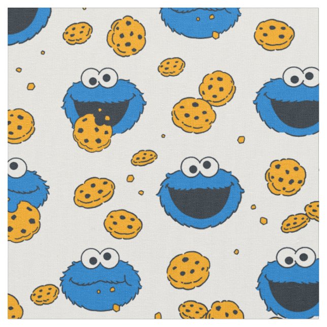 Cookie Monster | C steht für Keksmuster Stoff (Nahaufnahme)