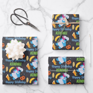 Cookie Monster Chalkboard Food Truck Geschenkpapier Set