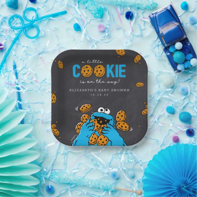 Cookie Monster Chalkboard Kinderdusche Pappteller (Party)