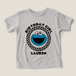 Cookie Monster Checkered Birthday Girl