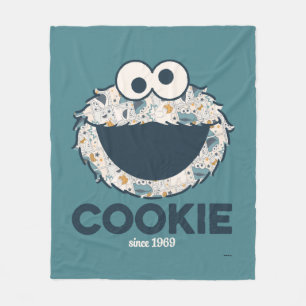 Cookie Monster   Cookie Seit 1969 Fleecedecke