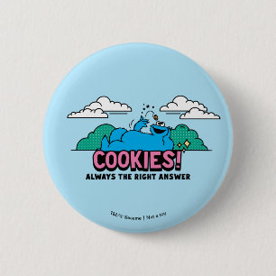 Cookie Monster Cookies immer die richtige Antwor Button