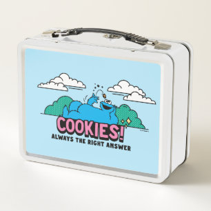 Cookie Monster Cookies immer die richtige Antwor Metall Brotdose