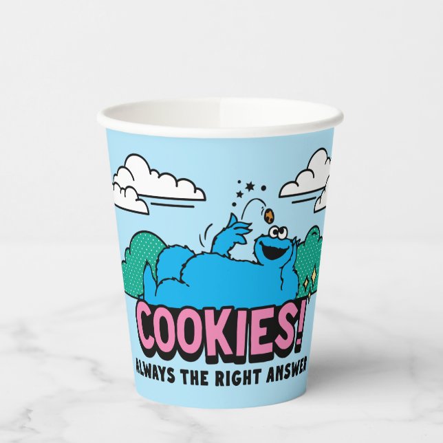 Cookie Monster | Cookies immer die richtige Antwor Pappbecher (Links)
