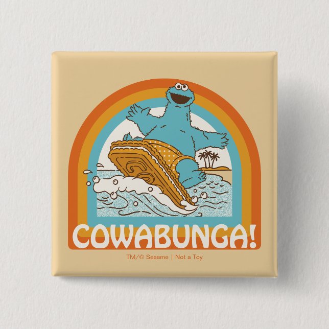 Cookie Monster Cowabunga! Button (Vorderseite)