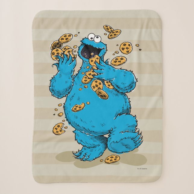 Cookie Monster Crazy Cookies Sherpadecke (Vorderseite)
