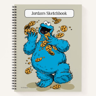 Cookie Monster Crazy Cookies Zeichnend Notizbuch