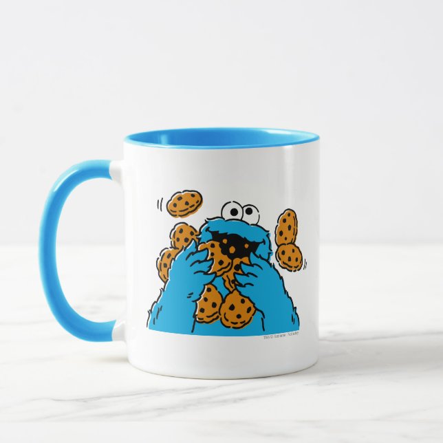 Cookie Monster Eating All the Cookies Tasse (Links)