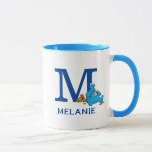 Cookie Monster Eating Cookies Name & Monogram M Tasse