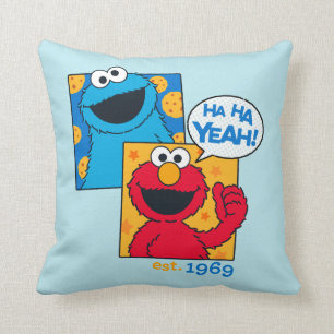 Cookie Monster & Elmo   Ha Ha Yeah Kissen