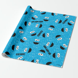 Cookie Monster Fellgesicht Muster Geschenkpapier