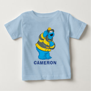 Cookie Monster Fireman Costume Baby T-shirt