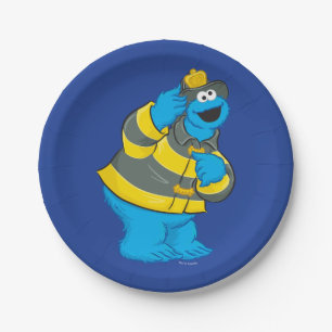 Cookie Monster Fireman Costume Pappteller