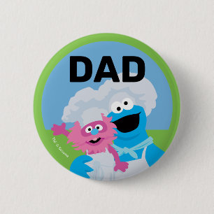Cookie Monster Food Truck Geburtstagsjunge-Vater Button