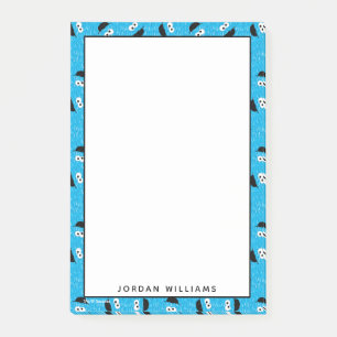 Cookie Monster Fur Gesichtspattern Post-it Klebezettel