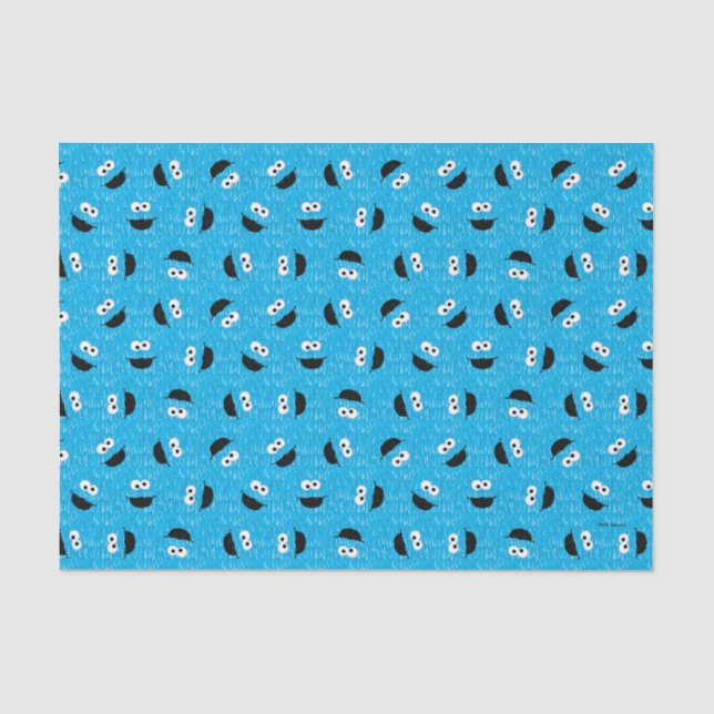 Cookie Monster Fur Gesichtspattern Seidenpapier (Vorderseite)
