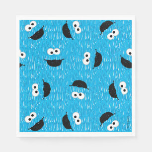 Cookie Monster Fur Gesichtspattern Serviette