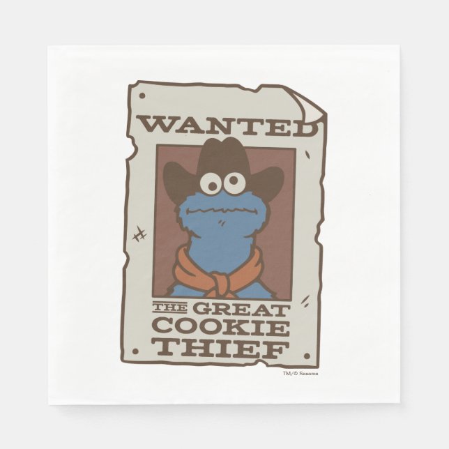 Cookie Monster | Gewollt Poster Serviette (Vorderseite)