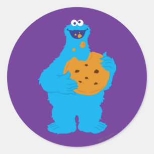 Cookie-Monster-Grafik Runder Aufkleber