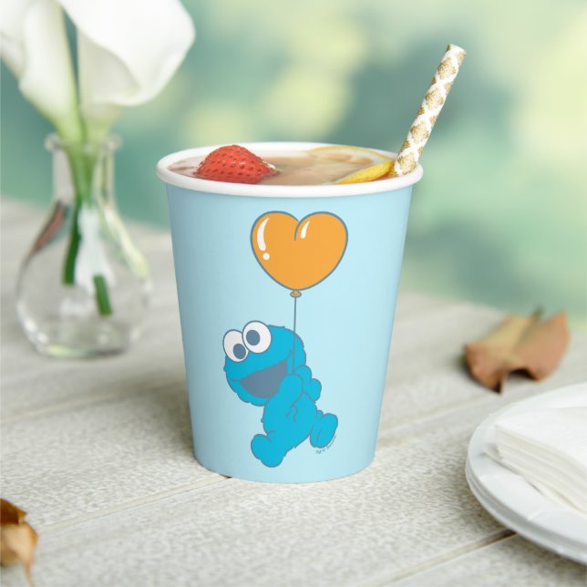 Cookie Monster Herzballon Pappbecher (In Situ)
