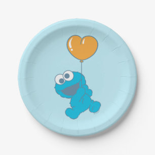 Cookie Monster Herzballon Pappteller