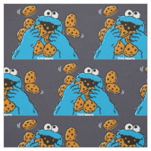 Cookie Monster isst alle Kekse Stoff