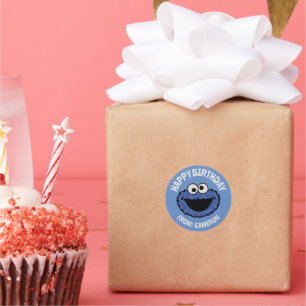 Cookie Monster   Joyeuse étiquette cadeau d'annive