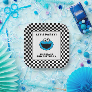 Cookie Monster Karo-Geburtstag Pappteller
