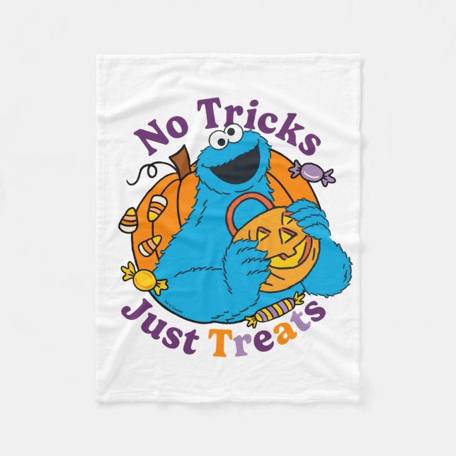 Cookie Monster | Keine Tricks nur Leckereien Fleecedecke (Vorderseite)