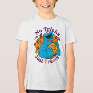 Cookie Monster Keine Tricks nur Leckereien Tri-Blend Shirt