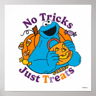 Cookie Monster Keine Tricks, nur Leckerlis Poster