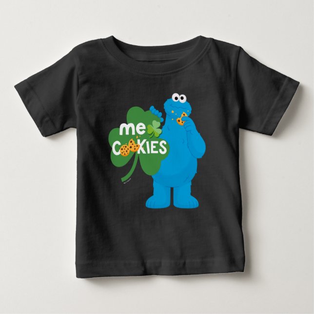 Cookie Monster | Kleeblatt Liebe Baby T-shirt (Vorderseite)
