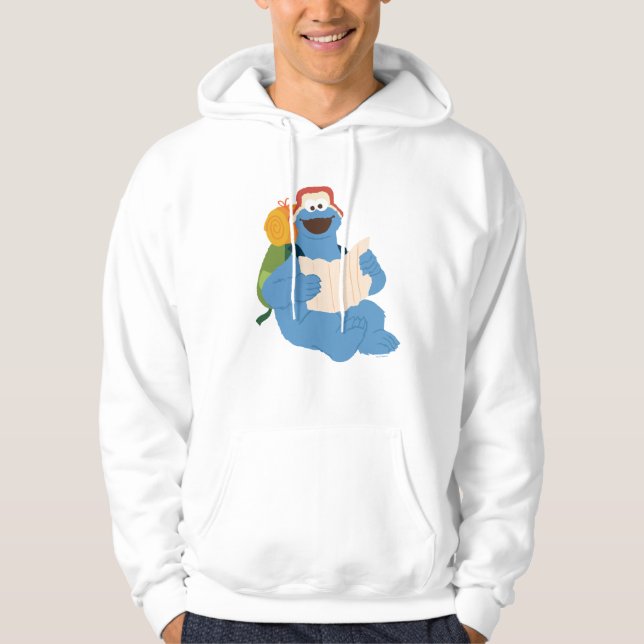 Cookie Monster Lesen einer Karte Hoodie (Vorderseite)
