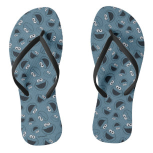 Cookie Monster   Me Hunger Muster Flip Flops