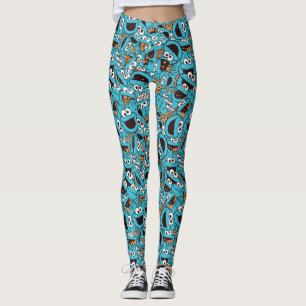 Cookie Monster Nom Nom Nom Muster Leggings