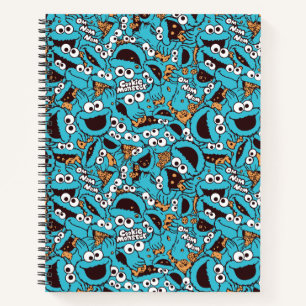 Cookie Monster Nom Nom Nom Muster Notizbuch