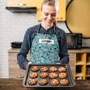 Cookie Monster   Nom Nom Nom Muster Schürze