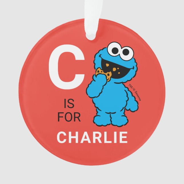 Cookie Monster | Nom personnalisé avec photo (devant)