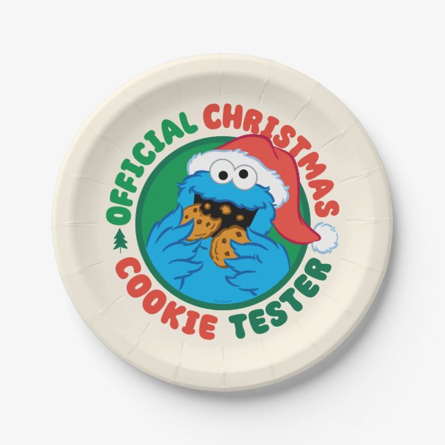 Cookie Monster | Offizieller Weihnachtskochtest Pappteller (Vorderseite)