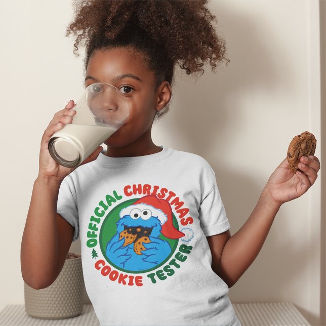 Cookie Monster | Offizieller Weihnachtskochtest T-Shirt (Kid wearing t-shirt)